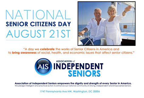 National Senior Citizens Day August 21st Poster