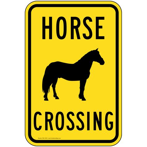 Horse Crossing Sign Pke 18739 Farm Safety