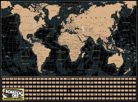 Check out this 1000 piece puzzle being completed in 3 minutes at x100 speed! Scratch Off Travel Puzzle: World Map (1000 pieces) | 4D ...