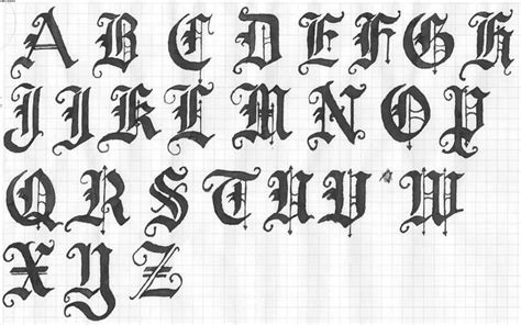 Black Ink Old English Letters Tattoo Designs Old English Letters