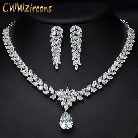 Aliexpress Com Buy CWWZircons Luxury Bridal Costume Jewelry Big