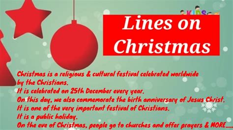 Lines On Christmas Festival 10 Lines On Christmas Festival In English