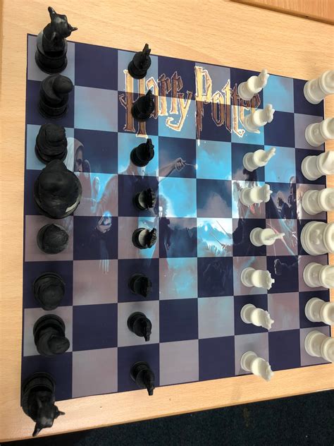 3d Resin Printed Harry Potter Chess Set Etsy
