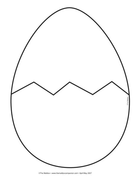 Cracked Egg Lesson Plans The Mailbox Easter Egg Template Cracked