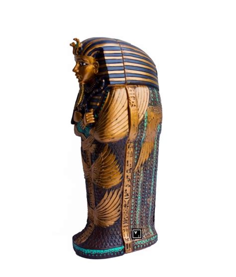Egyptian King Tutankhamun Pharaoh Sarcophagus Mummy Sculpture Figurine