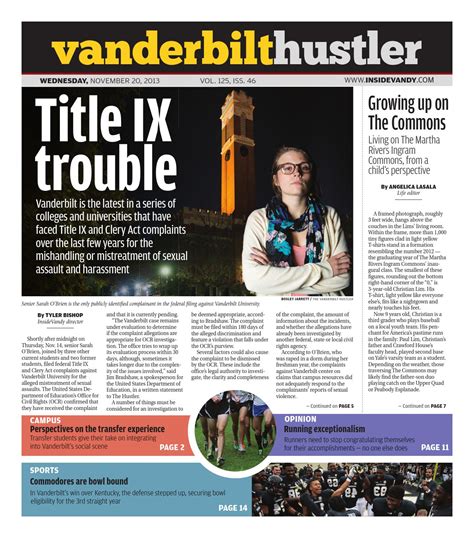The Vanderbilt Hustler 11 20 13 By The Vanderbilt Hustler Issuu