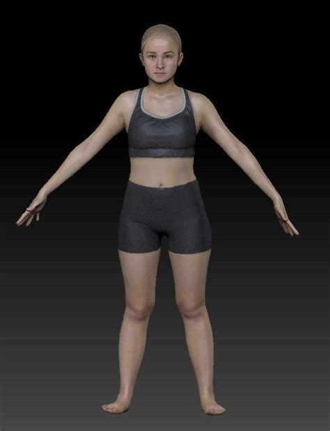 3d Model Sporty Woman Ready For Rigging 147 Vr Ar Low Poly Cgtrader