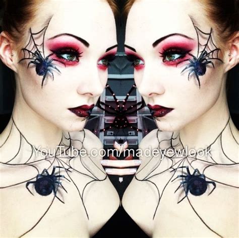 Spider Queen Halloween Makeup Easy 3d Appearing Spiders Drawn On