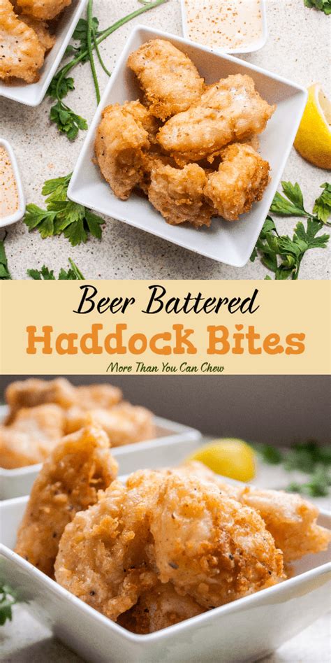 This baked haddock is light and crispy with a sweet and mild flavor. Beer Battered Haddock Bites | Recipe | Haddock recipes ...