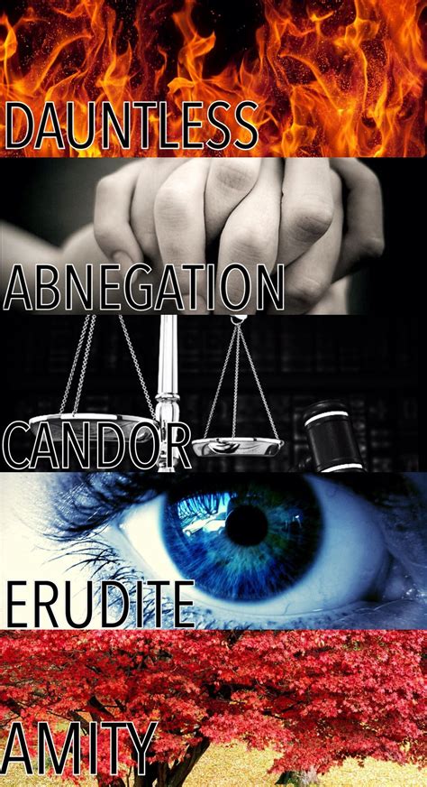 The 5 factions ~~~ | Divergent Trilogy | Pinterest