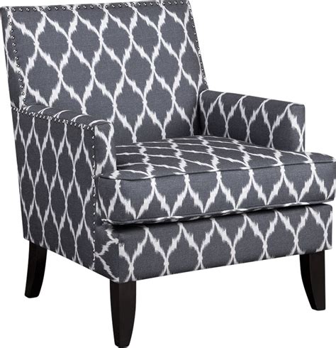 Aubinwood Gray Pattern Accent Chair Pattern Accent Chair Blue Accent Chairs Accent Chairs