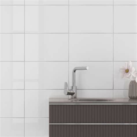 Wickes White Gloss Ceramic Wall Tile 400 X 250mm Uk