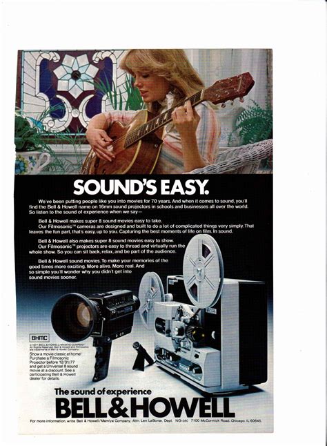 1977 Bell And Howell Filmosonic Super 8 Film Projector Retro Advertising
