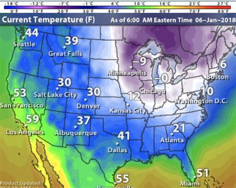 How Cold Is It In The Usa Right Now Weather Map Shows Big Freeze