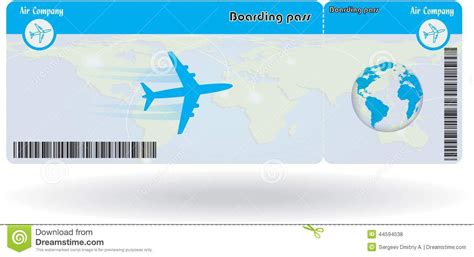 Flugticket geschenk vorlage amuesant flugticket vorlage. Variant Of Air Ticket Stock Vector - Image: 44594538