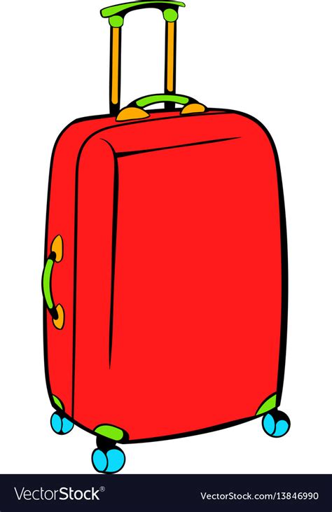Red Travel Suitcase Icon Icon Cartoon Royalty Free Vector