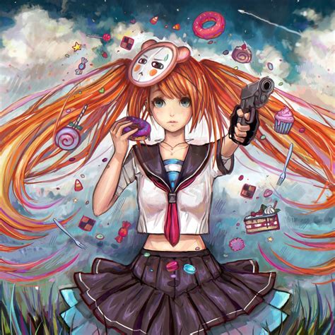 Anime Ginger Girl Wallpaper For 1024x1024