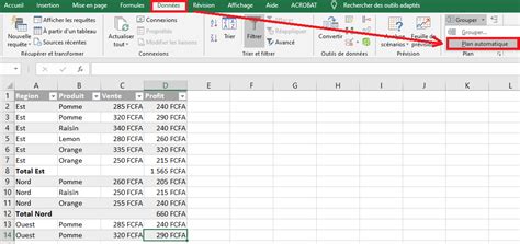 Grouper Les Données Dans Excel