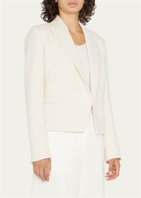 L Agence Brooke Double Breasted Crop Blazer Bergdorf Goodman