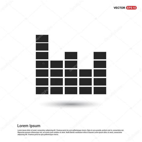 Music Sound Waves Bar Icon Vector Illustration Flat Design Style