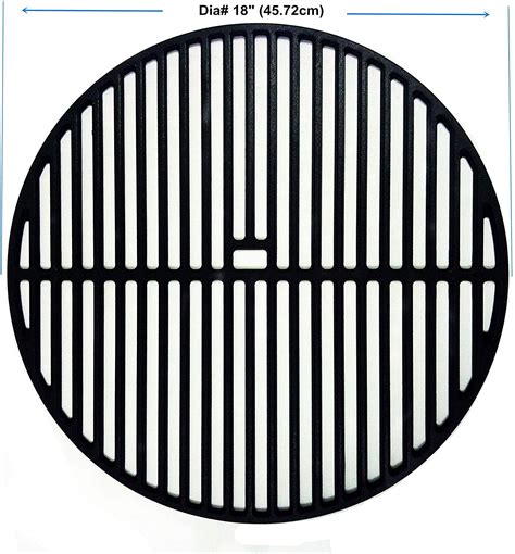 Grill Grate 18 Inch Round Matte Cast Iron Cooking Grate For Large Big
