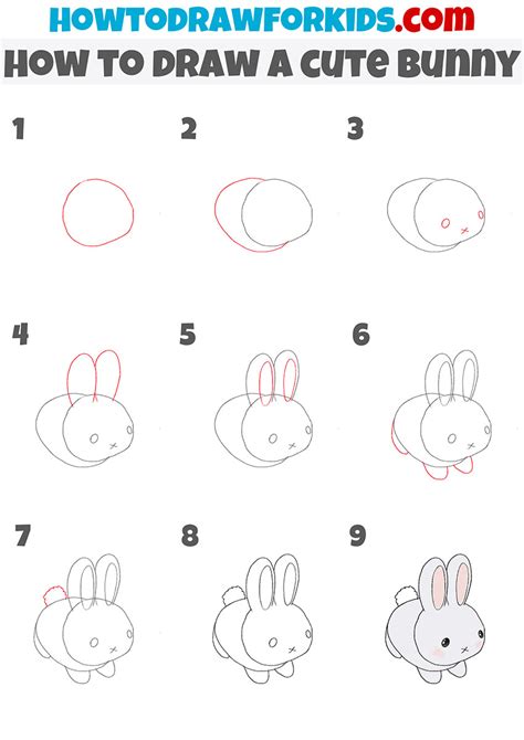 How To Draw A Cute Bunny Step By Step Drawing Tutorial