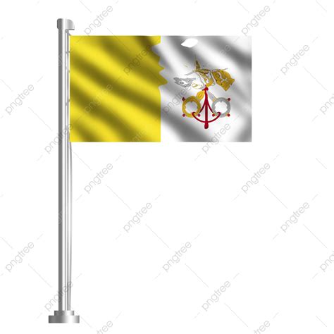 Bandera Del Vaticano Desplegándose En El Viento Png Aleteo Dibujos