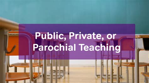 Public Private Or Parochial Teaching