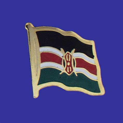 Kenya Single Flag Lapel Pin Fredsflags