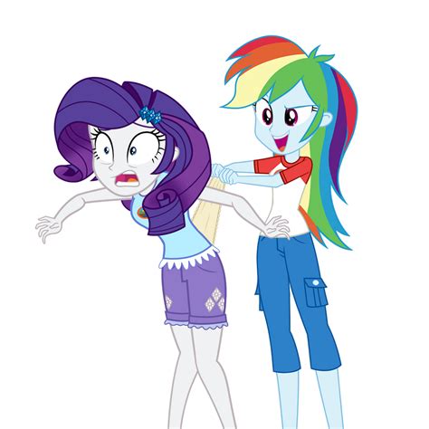 Rainbow Dash Giving Rarity A Wedgie By Daarkenn On Deviantart