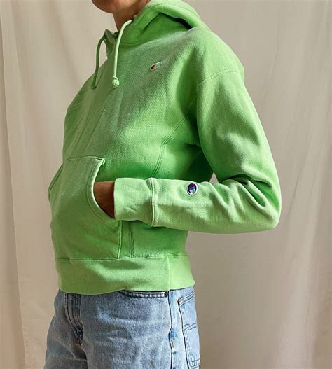 90s Lime Green Champion Pullover Hoodie Etsy
