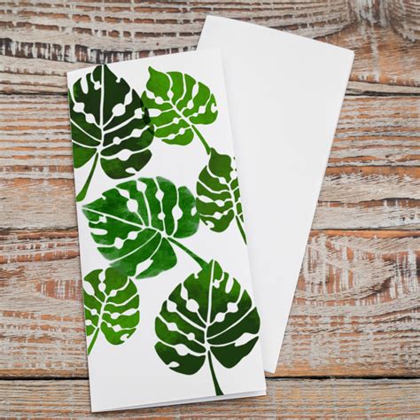 Monstera Leaf Stencil Set Craft Size A5 Tropical Foliage Etsy Uk