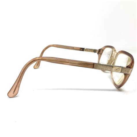 vintage safilo elasta 1121 eyeglasses clear brown square glasses geek frame only ebay