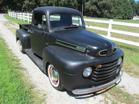 Rat rod (series 68) extended sizing. 1950 Ford F1 F100 Hot Rod Rat Rod Custom Matte Black Semi ...