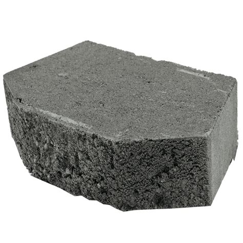 Basic Charcoal Retaining Wall Block Common 4 In X 12 In Actual 4 In