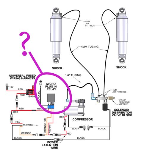 Got A 2nd Hand Set Of Air Shocks No Instructions Found A Diagram
