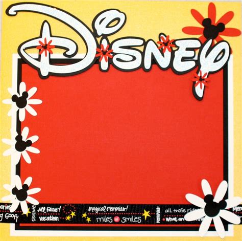 Disney Front And Back Of Album 12x12 Premade Scrapbook Layout Etsy