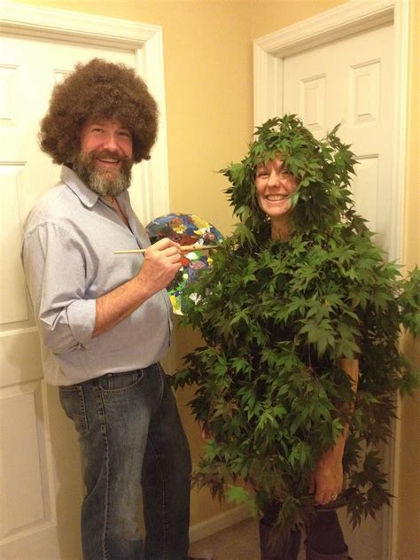 Bob Ross And His Happy Little Tree Hot Glued Tree Trimmings To Old T