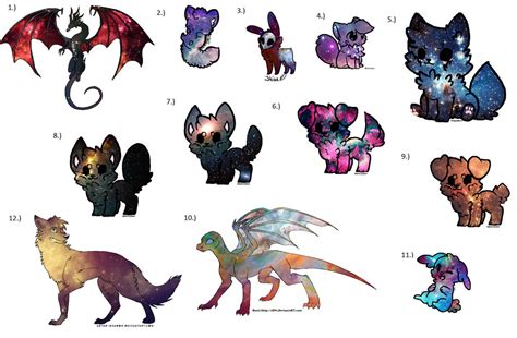 Galaxy Pet Adoptables Free Closed By Thenerdparty On Deviantart