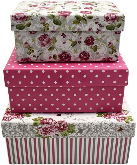 Alef Elegant Decorative Themed Nesting Gift Boxes 3 Boxes Nesting