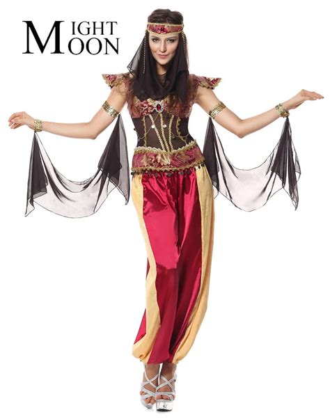 Moonight Sexy Fancy Desert Jewel Sleeveless Costume Womens Deluxe Arab Queen Of Egypt Halloween