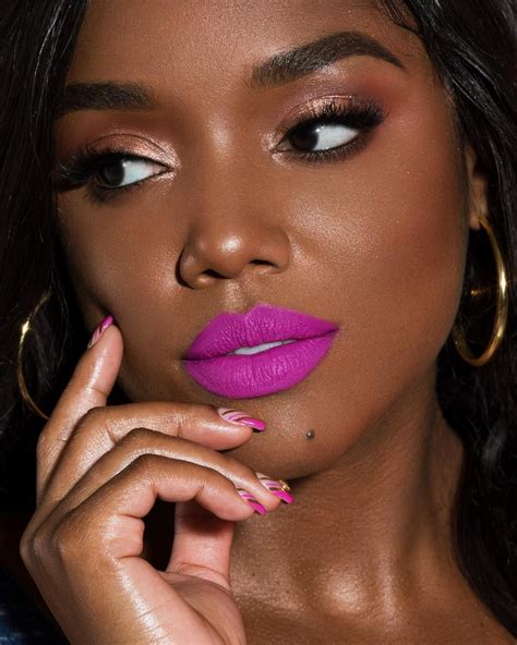 Colourpop Cosmetics Yoshi Lip Color On Brown Skin Pink Lipstick On