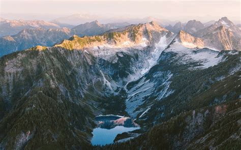Nature Landscape Mountain Lake Forest Sunrise Water Mist Snow Wallpapers Hd Desktop
