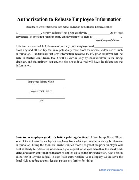 Authorization For Release And Assignment Of Benefits Printable Pdf