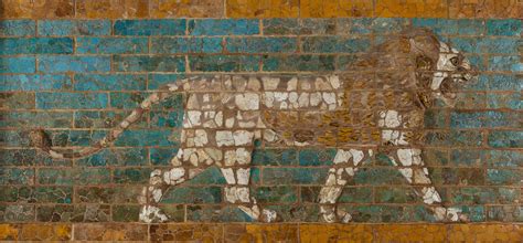 This Colorful Striding Lion Once Decorated A Side Of The Processional