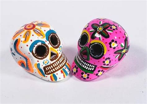 Mexican Ceramic Small Skullscalavera For Dia De Muertos Etsy
