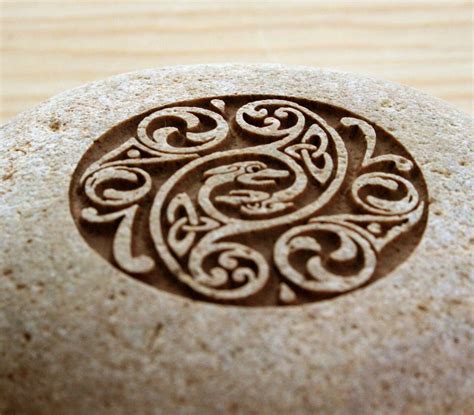 Celtic Stone Stone Engraving Hand Carved Stone Stone Carving