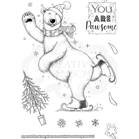 Pink Ink Designs Clear Stamp Beary Christmas Set Of 10 Christmas