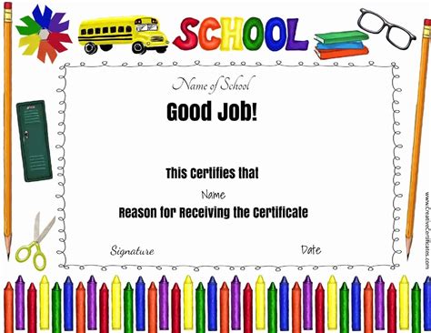 Certificates For Kids Free And Customizable Instant Download