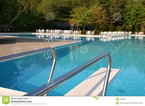 Pool With Diving Board Stock Image Image 1233641